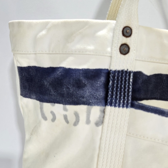 Vtg Polo Ralph Lauren Big Pony Heavy Canvas Tote Book Bag Rare Distressed Preppy - Picture 5 of 16